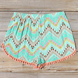 Cloud Break Native Shorts in Mint: Alternate View #3