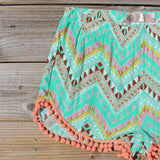 Cloud Break Native Shorts in Mint: Alternate View #2