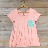 Cloudy Valley Tee in Peach: Alternate View #1