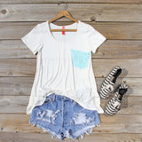 Cloudy Valley Tee in White: Alternate View #4