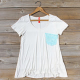 Cloudy Valley Tee in White: Alternate View #1