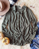 Colorado Tie Top in Olive: Alternate View #1