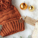 Confetti Snow Cozy Beanie in Rust: Alternate View #2