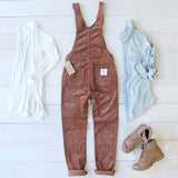 Cozy Corduroy Overalls in Rust: Alternate View #4