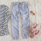 Cozy Distressed Joggers: Alternate View #1