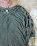 Cozy Elbow Patch Tee in Sage: Alternate View #2