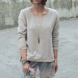 Cozy Oatmeal Sweatshirt: Alternate View #3