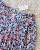 Crescent Flower Top in Gray: Alternate View #3