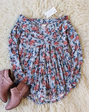 Crescent Flower Top in Gray: Alternate View #2