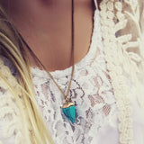 New Moon Turquoise Necklace: Alternate View #2