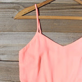 Crystal Wishes Romper in Peach: Alternate View #2