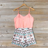 Crystal Wishes Romper in Peach: Alternate View #4