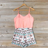 Crystal Wishes Romper in Peach: Alternate View #4