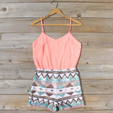 Crystal Wishes Romper in Peach: Alternate View #1