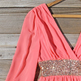 December Snow Dress in Coral: Alternate View #2