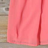 December Snow Dress in Coral: Alternate View #3