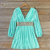 December Snow Dress in Mint: Alternate View #1