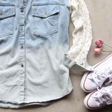 Denim & Lace Boyfriend Shirt: Alternate View #3