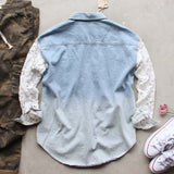 Denim & Lace Boyfriend Shirt: Alternate View #4