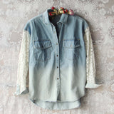 Denim & Lace Boyfriend Shirt: Alternate View #1