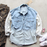 Denim & Lace Boyfriend Shirt: Alternate View #2