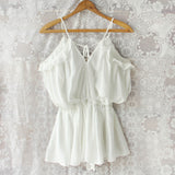 The Drifter Romper in White (wholesale): Alternate View #1