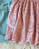 Dusty Poppy Eyelet Top: Alternate View #3