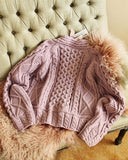 Dusty Lavender Fisherman's Sweater: Alternate View #4