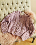 Dusty Lavender Fisherman's Sweater: Alternate View #1