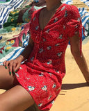 Emory Dress in Red: Alternate View #1