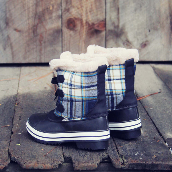 Snow Boots Tartan Plaid Boots Khrisjoy Plaid Motif Padded Snow