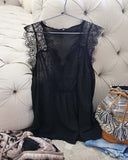Eyelash Lace Cami in Black: Alternate View #2