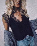 Eyelash Lace Cami in Black: Alternate View #1