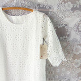 White Eyelet Tunic: Alternate View #2
