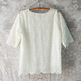 White Eyelet Tunic: Alternate View #3