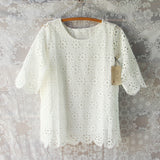 White Eyelet Tunic: Alternate View #1