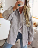 Dried Sage Shirt Jacket in Gray: Alternate View #5