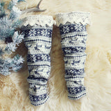 Fair Isle Boot Socks: Alternate View #1
