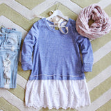 Fall Tale Lace Sweatshirt in Blue: Alternate View #1