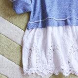 Fall Tale Lace Sweatshirt in Blue: Alternate View #3