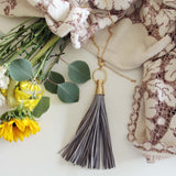 Farrah Tassel Necklace in Gray: Alternate View #2