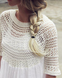 Feather Grass Tunic in White: Alternate View #1