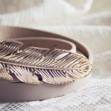 Feather Tale Belt in Sand: Alternate View #2