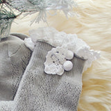 Fireside Knit Boot Socks in Smoke: Alternate View #2