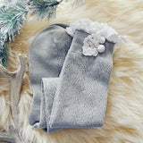 Fireside Knit Boot Socks in Smoke: Alternate View #1