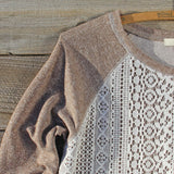Fireside Nights Lace Sweatshirt: Alternate View #2
