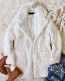 Fireside Shearling Coat in White: Alternate View #2