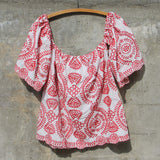 Florencia Top in Red: Alternate View #4