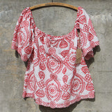 Florencia Top in Red: Alternate View #2