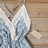 Flower Child Lace Romper in Sage: Alternate View #2
